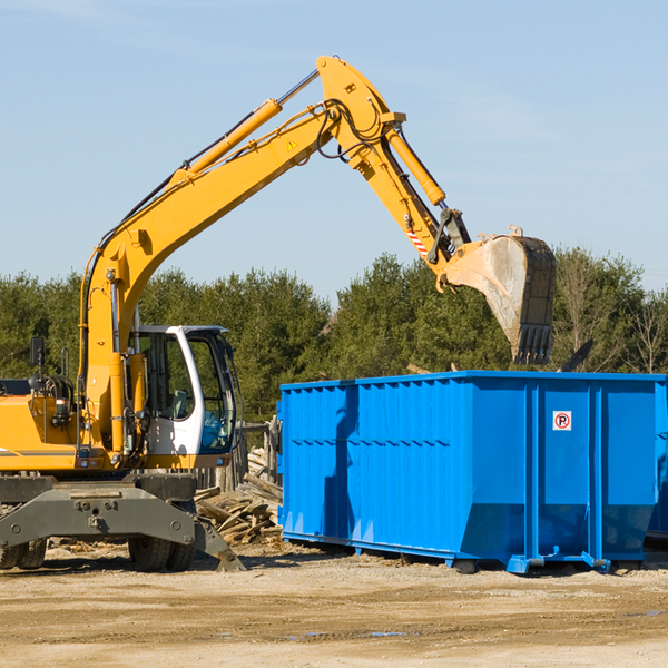 what size residential dumpster rentals are available in Hillpoint